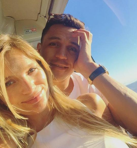 Alexis Sanchez on holiday with girlfriend Mayte Rodriguez this summer