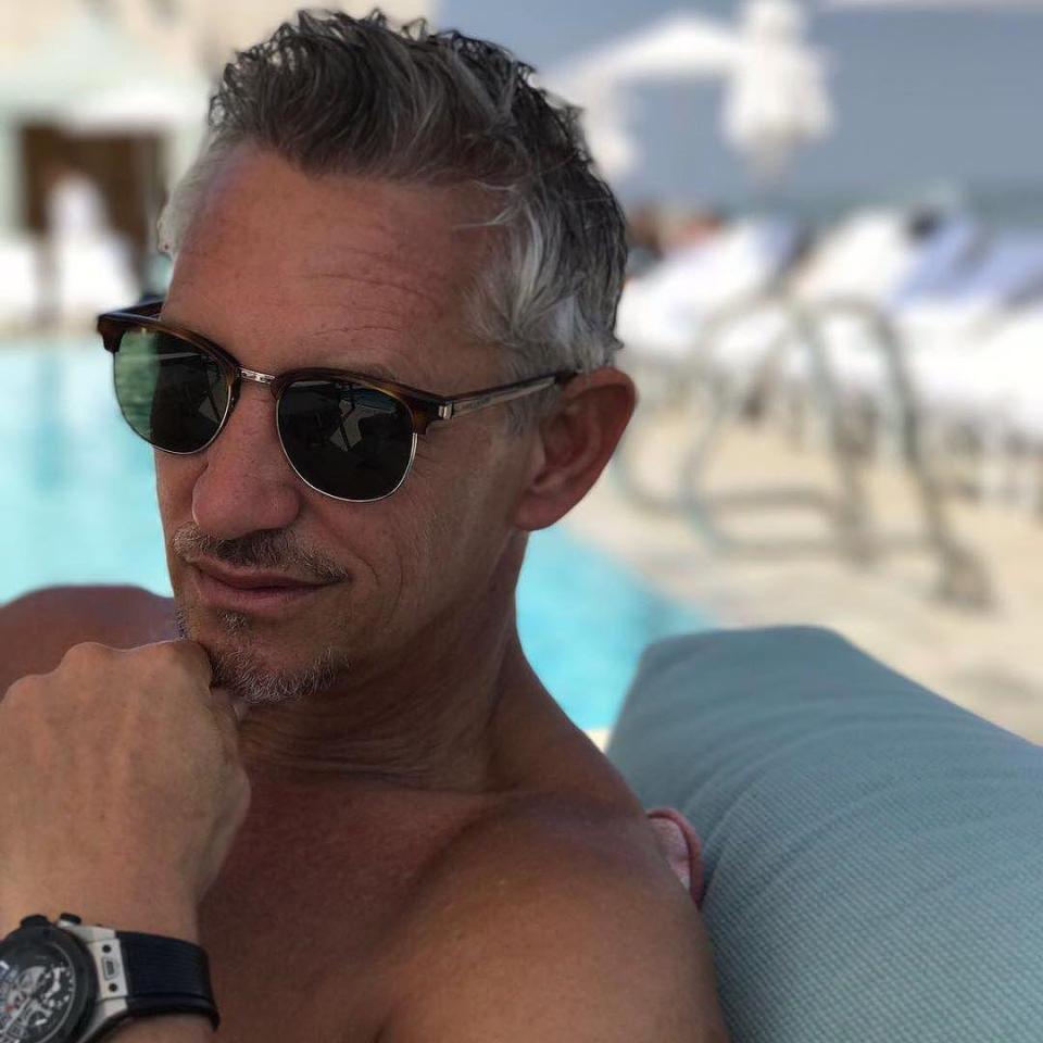  Despite the BBC pay controversy, Gary posted an Instagram snap of himself posing on the rooftop pool with a £16,000 Hublot watch