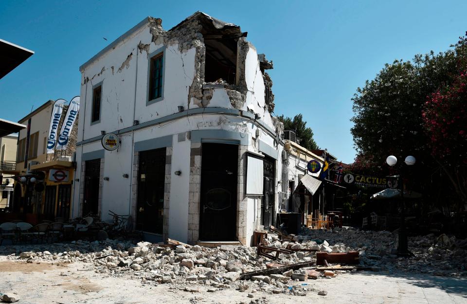  The ruins of Kos' Cactus Bar, which suffered severe damage