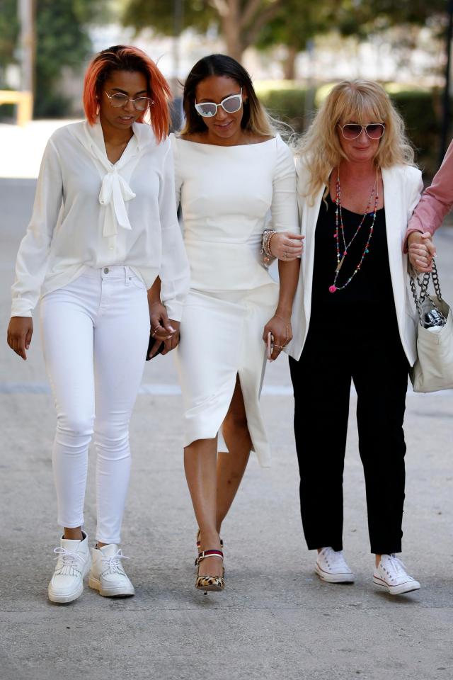  Mel B arrived in court today with her mum and daughter Phoenix Chi