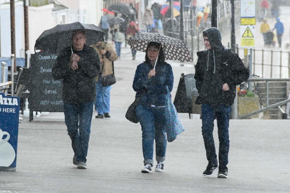  This morning's gloomy weather is in stark contrast to the heatwave Britain experienced recently