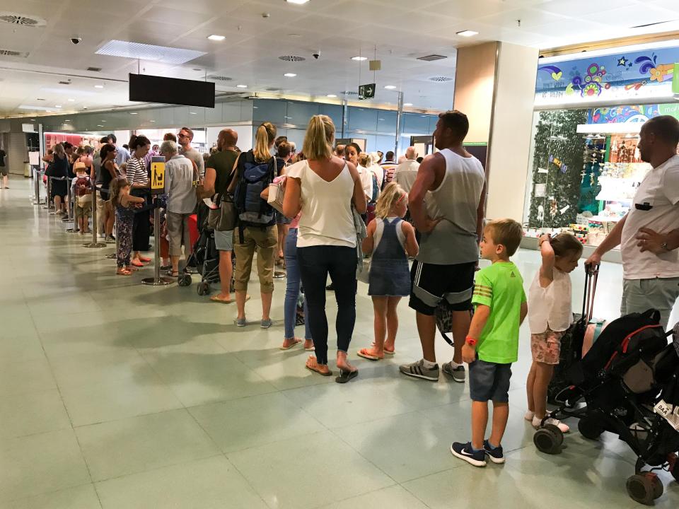  One passenger described how 'kids were crying and everyone was fed up' because of the airport security delays