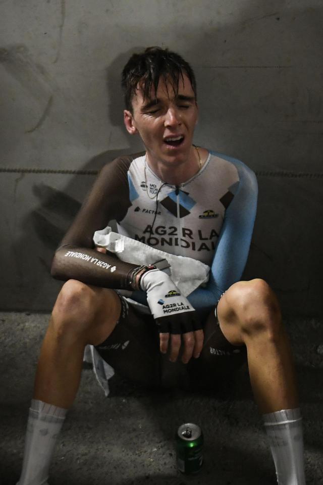  French crowd favourite Romain Bardet shows the pain of falling short in his bid to beat Chris Froome