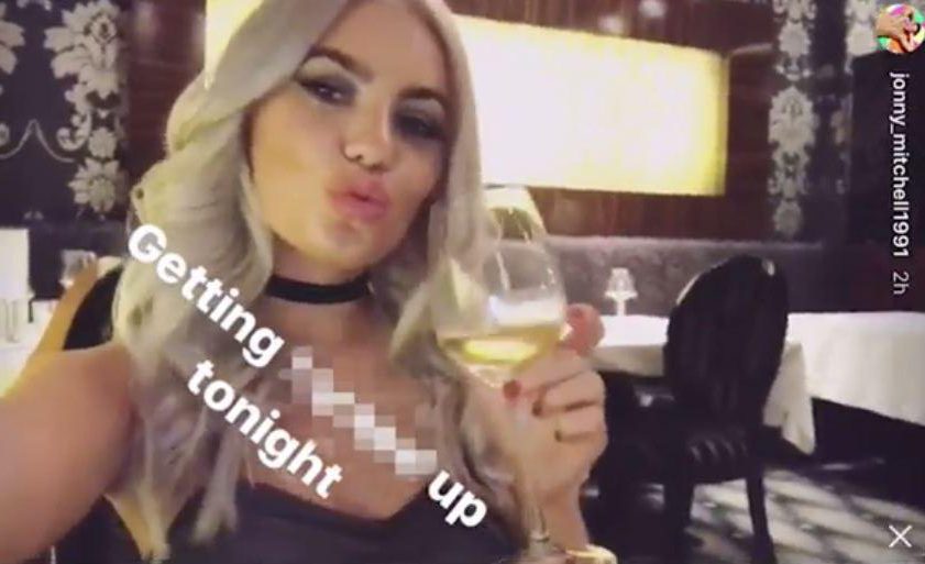  Chyna revealed that the pair were enjoying a few drinks