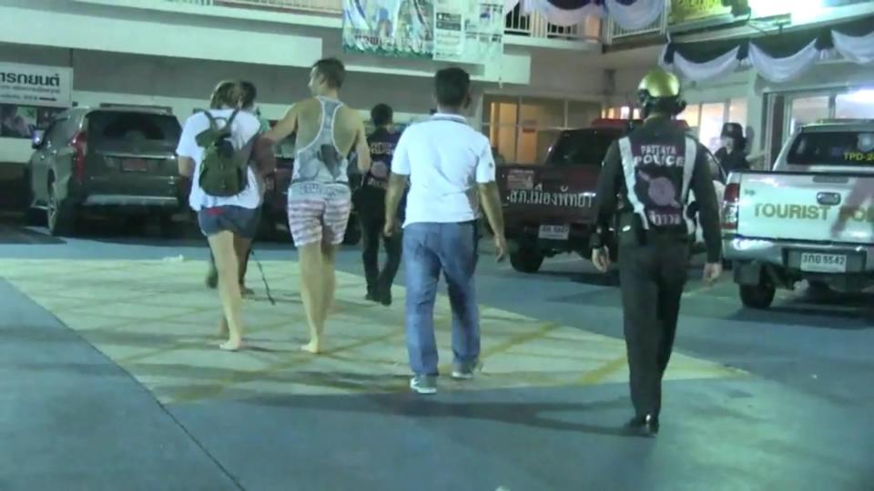  The couple were taken to Pattaya City Police Station where they were charged with public indecency and each fined 1000 Thai baht