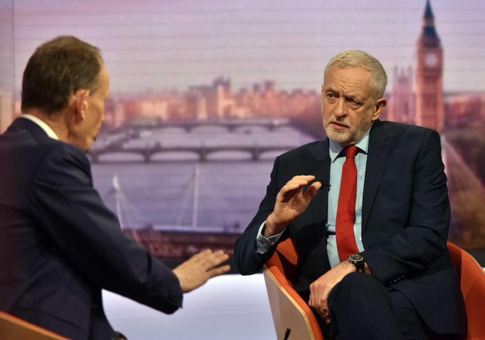  Appearing on the Andrew Marr Show the Labour leader insisted he never made a commitment to erasing the debt