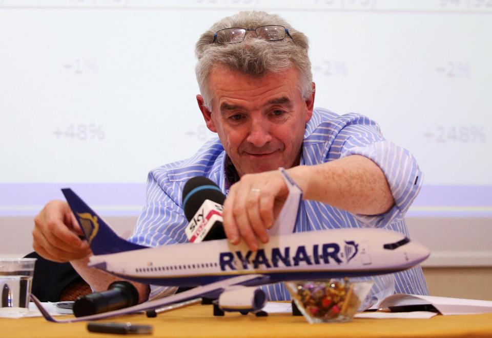  Ryanair boss Michael O’Leary earned £2.92 million last year - which works out at £7,987 a day