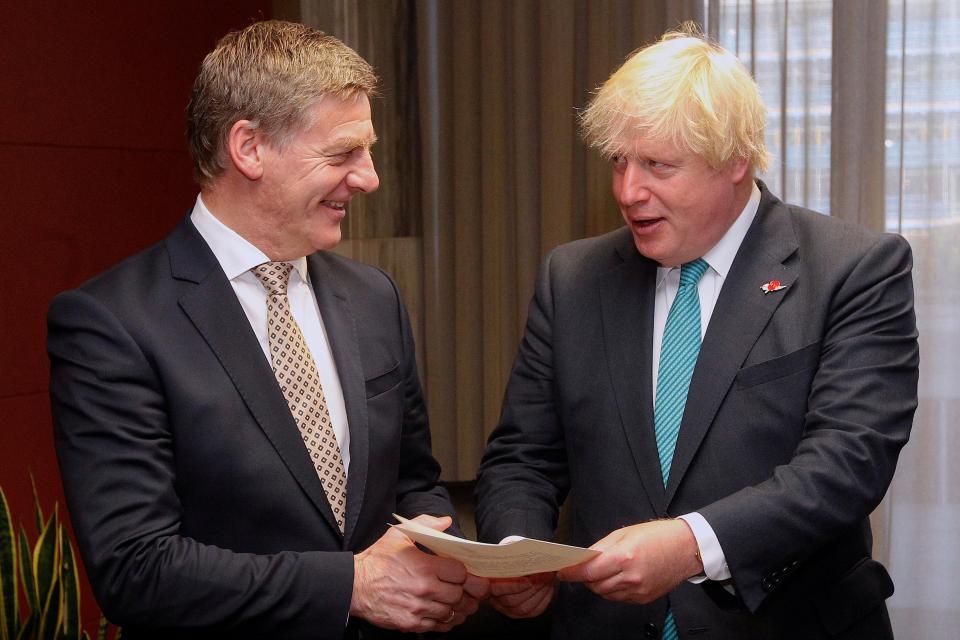  He met with the New Zealand PM Bill English at their Parliament in Wellington