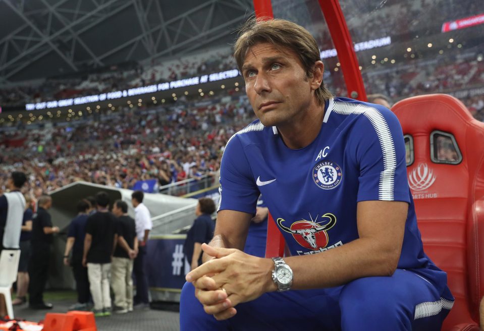  Antonio Conte watched on glum-faced as his side imploded in the first 27 minutes