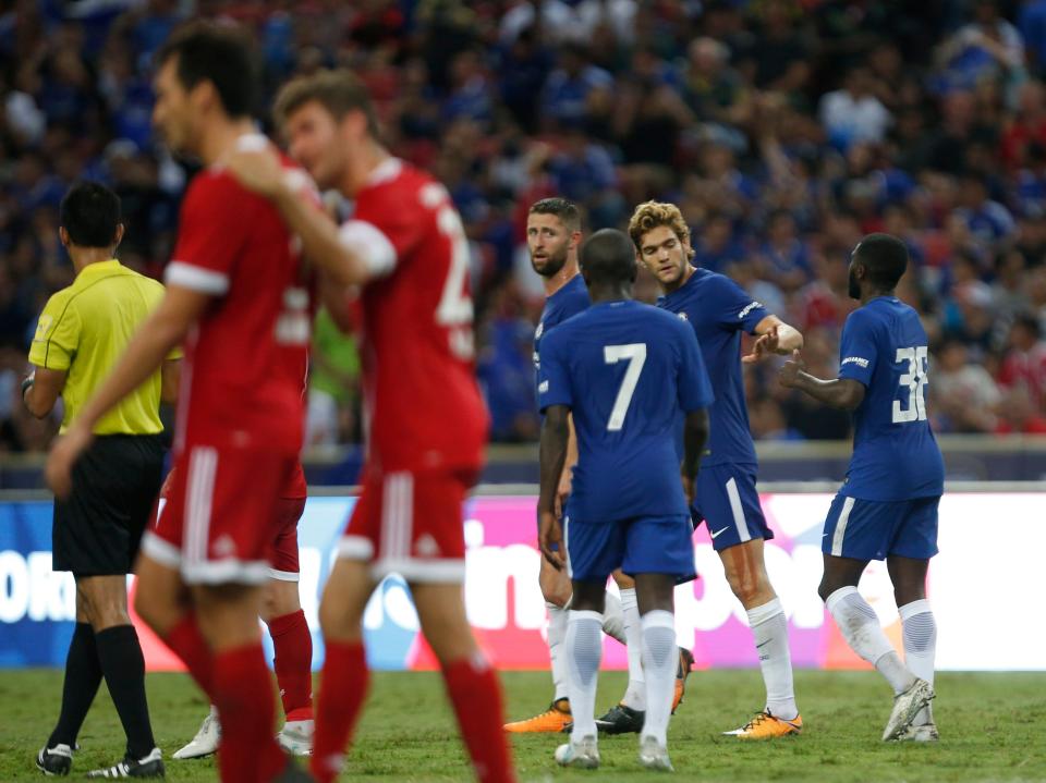  Marcos Alonso scored the first Chelsea goal but they were unable to save themselves from defeat