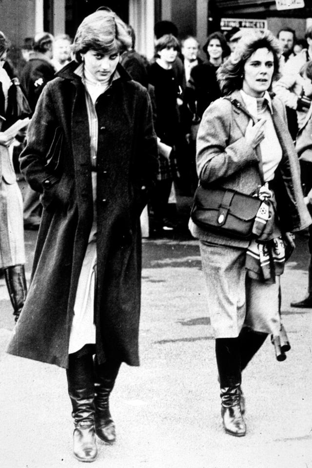  Lady Diana Spencer and Camilla Parker-Bowles at Ludlow Races in 1980