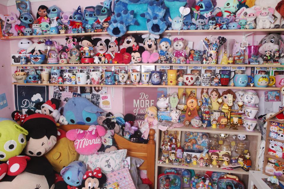  Emily's bedroom is jam-packed with Disney goods