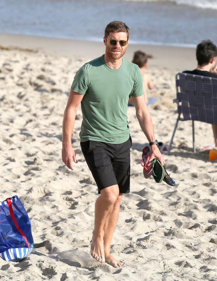 Xabi Alonso on the beach in California