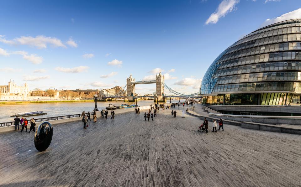  Adrian Moysey took this picture of London's River Thames, with Tower Bridge in the background and London City Hall to the right