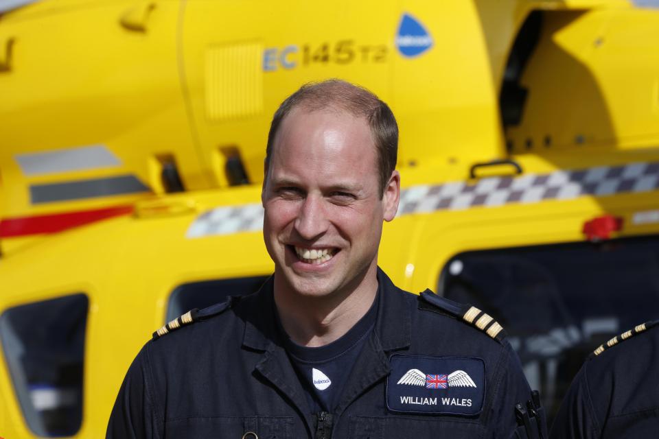  The Prince is stepping down from the air ambulance service after two years