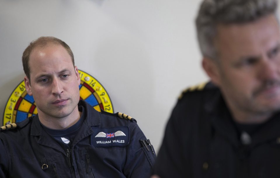  Wills takes part in a briefing on the final day on duty as an air ambulance pilot