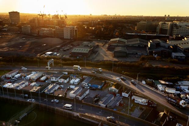 The Westway site lies underneath a network of roads and close to the major Westfield shopping centre in Shepherd's Bush