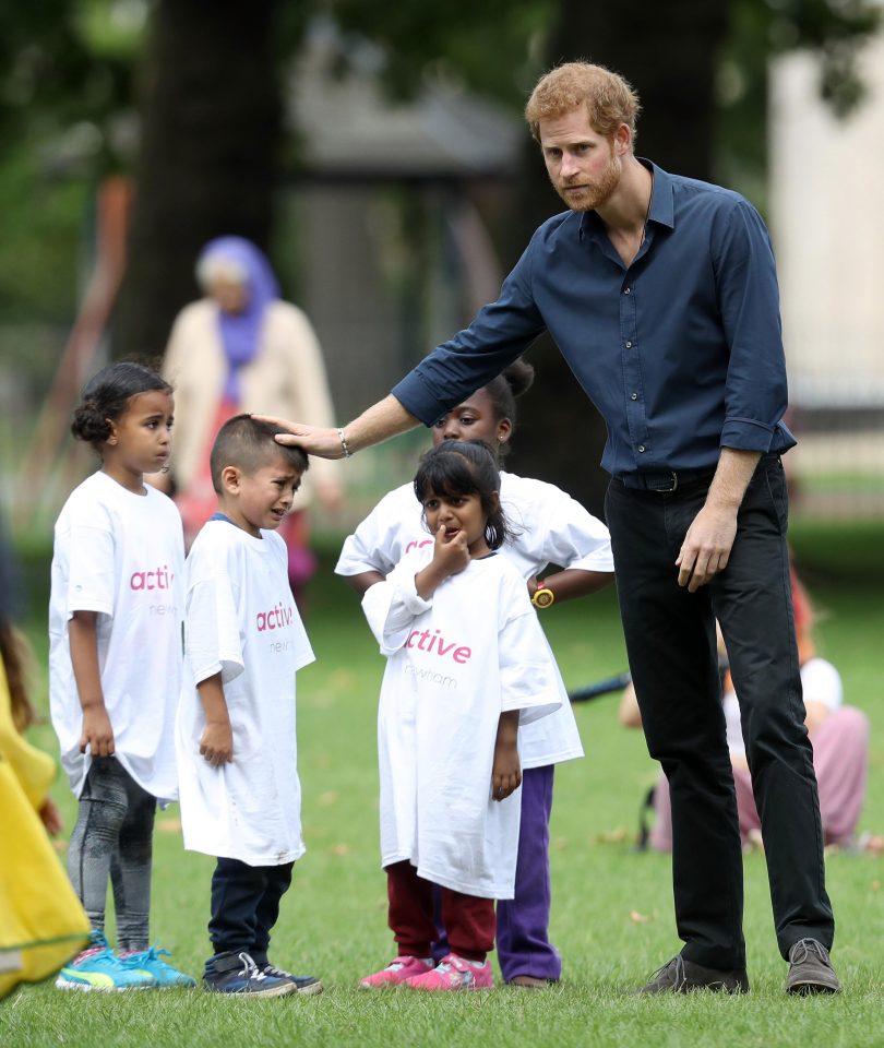  The prince was on hand to give him an affectionate rub on the head before a teacher led him off the pitch to compose himself