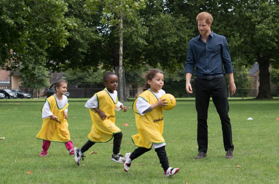  Despite the fun and games, Harry had a serious message for the volunteers who gave up their time to make the event happen