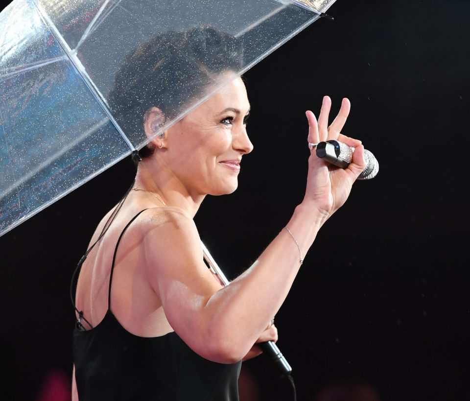  Emma Willis enjoys the TV battle