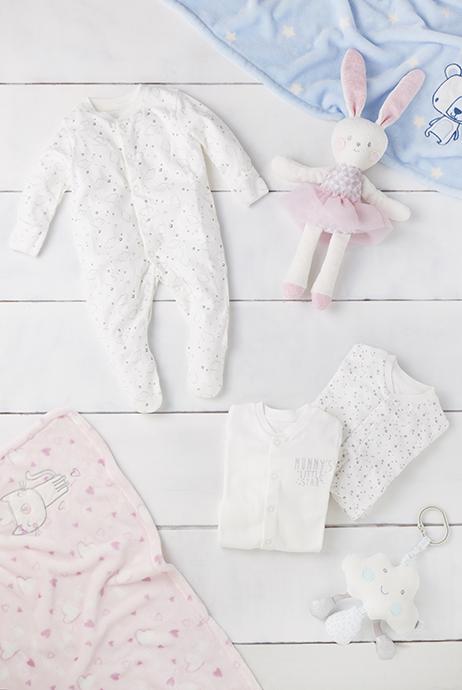  The cloud toy in this picture will set you back £4, plus you can get three sleepsuits for £6.50