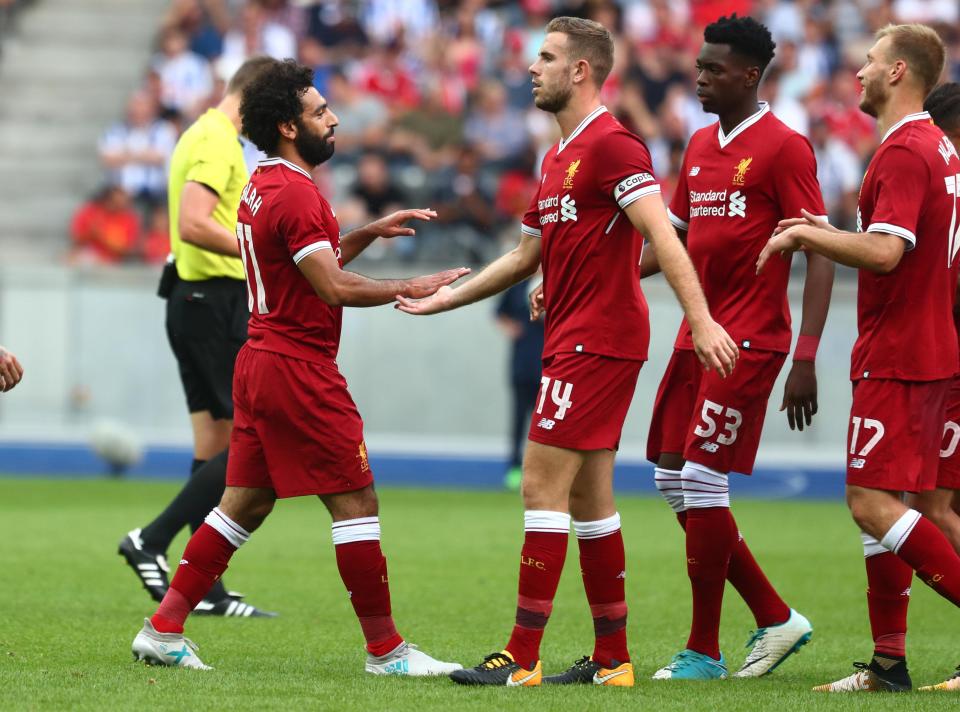  Mohamed Salah showed blistering pace to score his goal