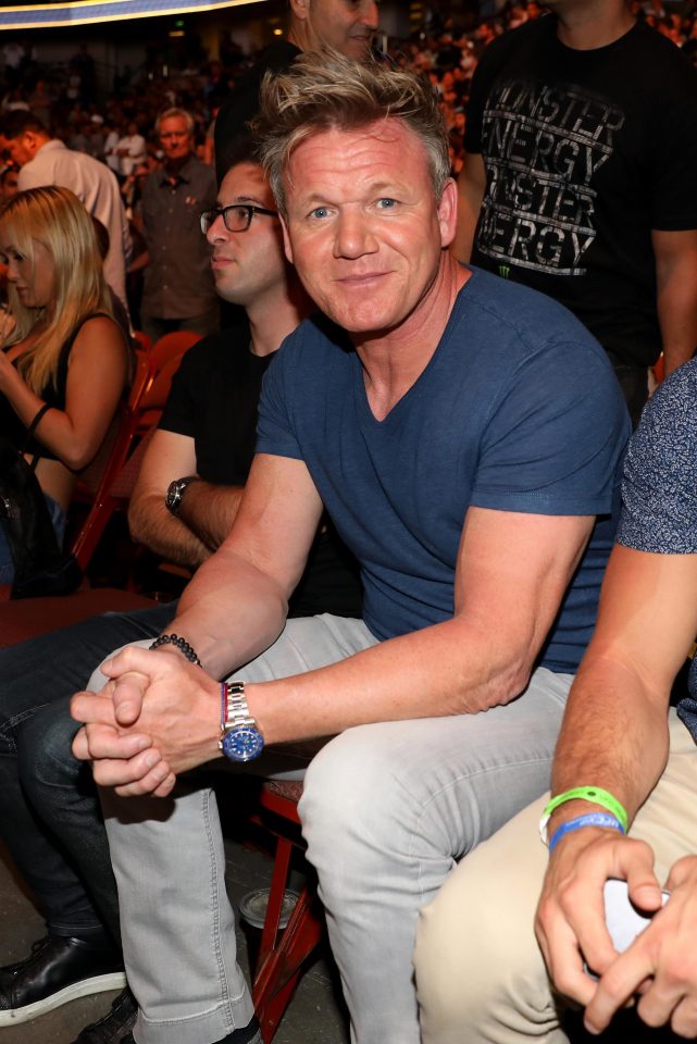  Gordon sat in the crowd at the Honda Center to watch the fighters clash