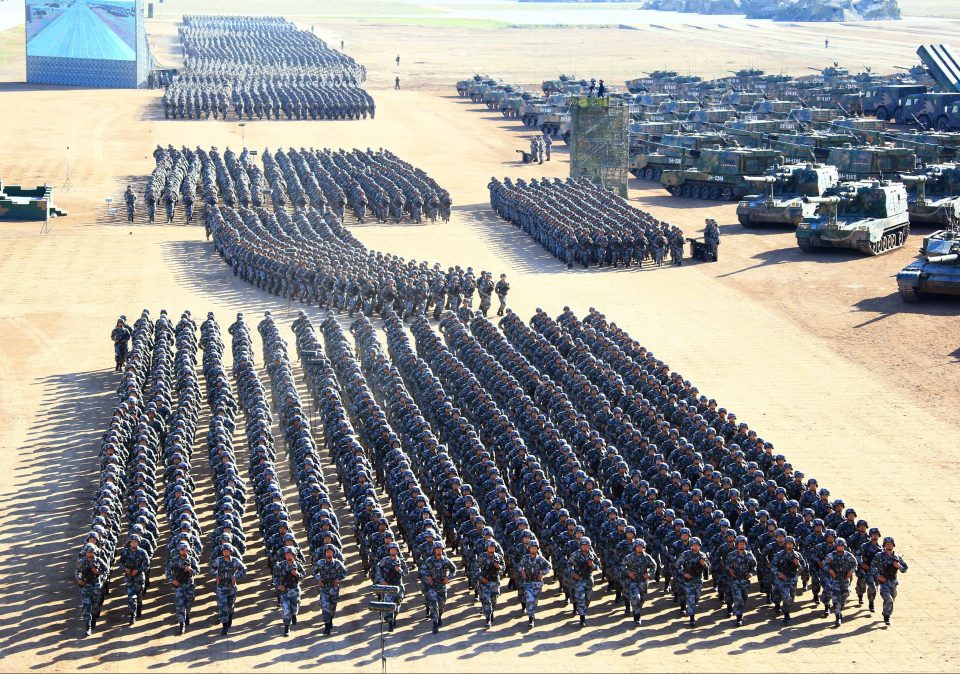  The scale of the parade meant it had to be held in the remote Inner Mongolia region of China