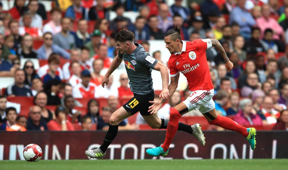  Burke caught the eye with his lung-busting runs at the Benfica defence