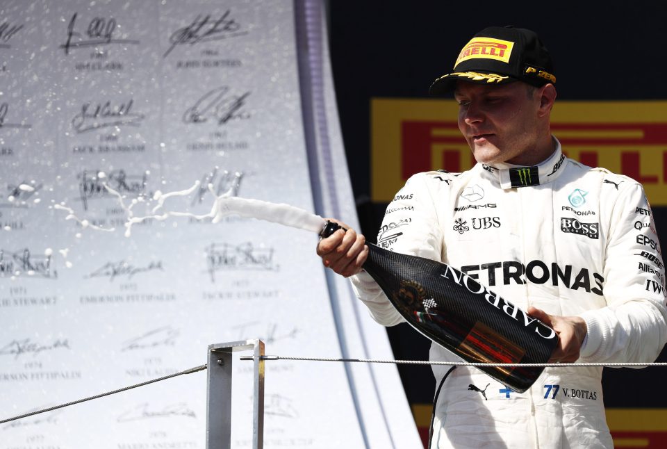  His team-mate Valtteri Bottas finished in third place at the Hungarian Grand Prix