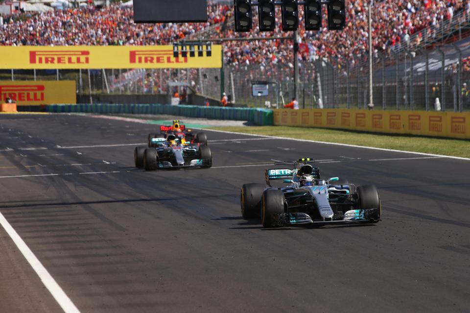  The Finnish driver was allowed to pass past the Brit following orders by Mercedes