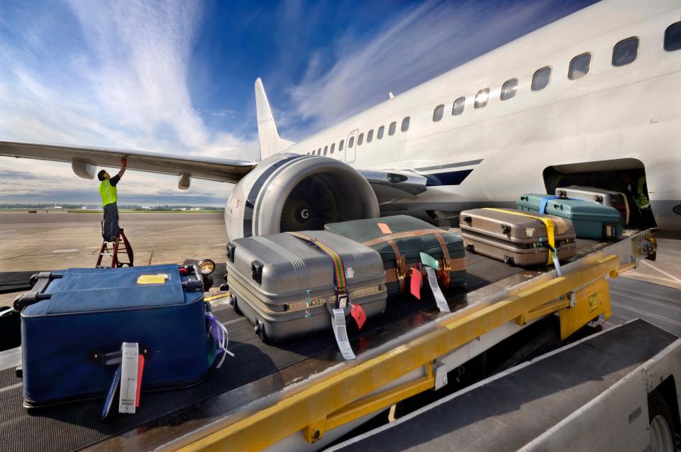 In recent years, there have been numerous reports of baggage handlers mistreating luggage at airports (stock image) 