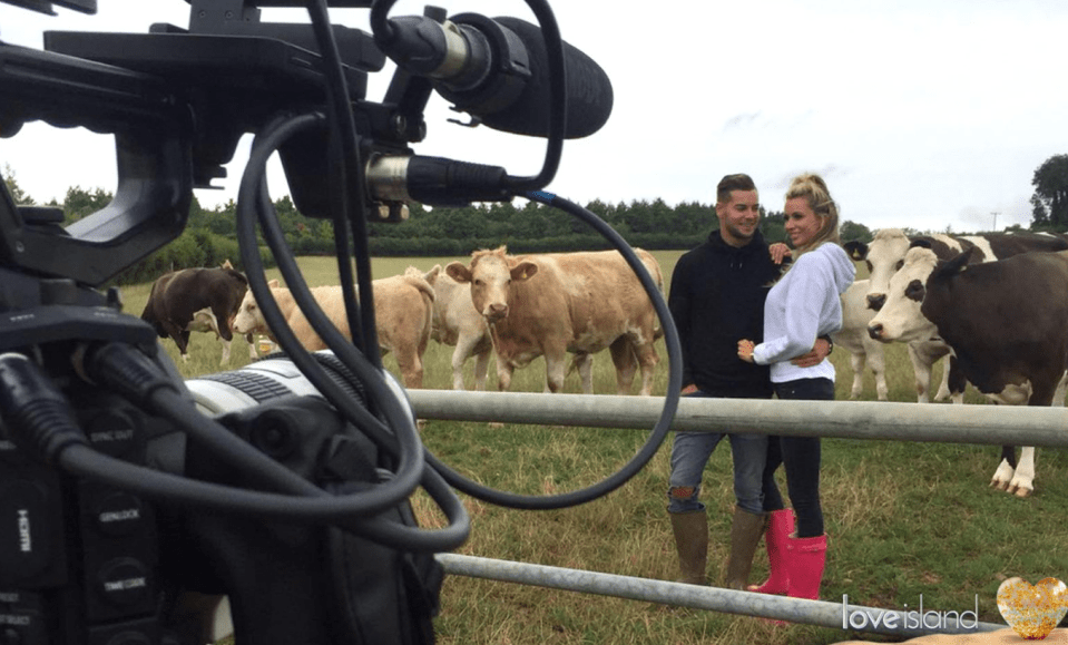 Olivia Attwood joined Chris Hughes at his family's farm in Gloucestershire