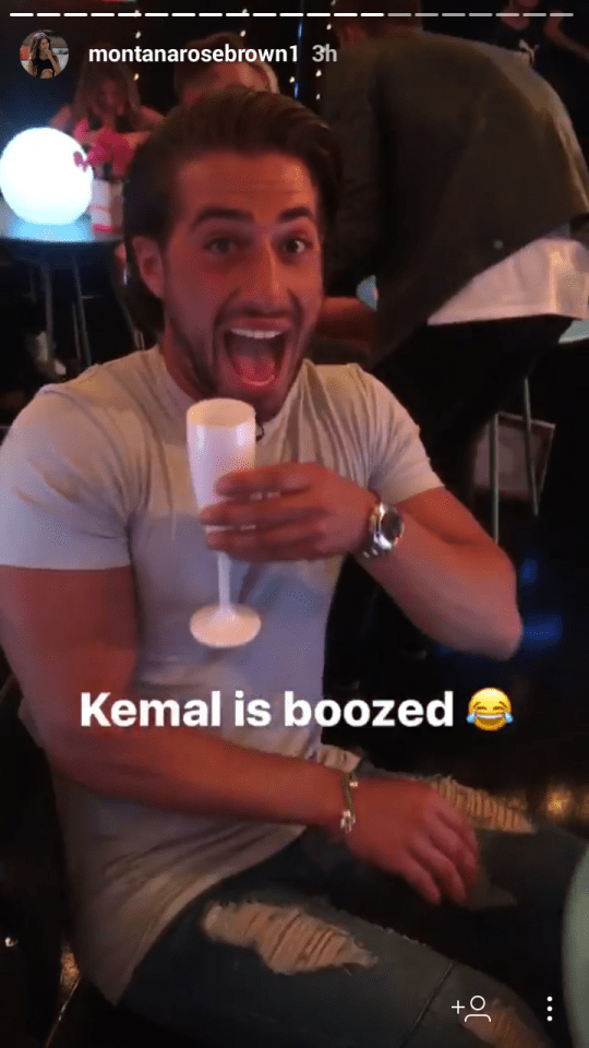  Love Island winner Kem Cetinay made sure his glass was always topped up