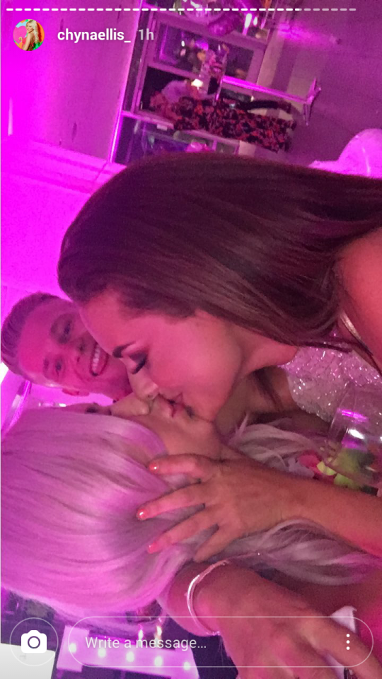  While Amber Davies cheered up Chyna Ellis by smooching her on the dancefloor