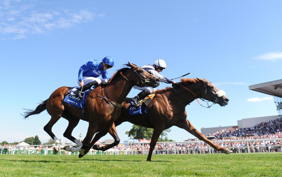  Ulysses (far side) edges out Barney Roy to win the Coral-Eclipse at Sandown