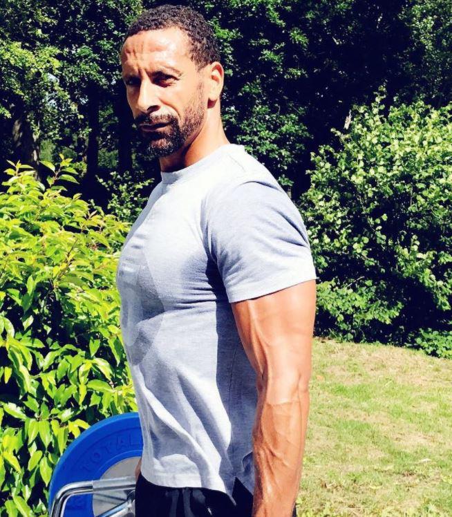  Rio Ferdinand often works out at home in his personalised gym and in his garden