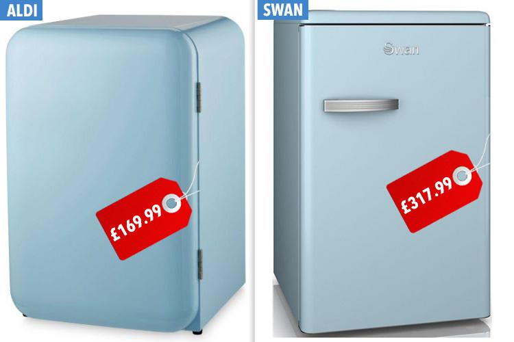  Aldi's fridge looks similar to an upmarket version but for half the price