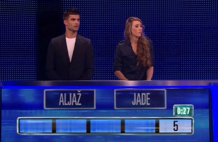 Both Jade and Strictly Come Dancing professional Aljaz Skorjanec only got five questions right in the final chase