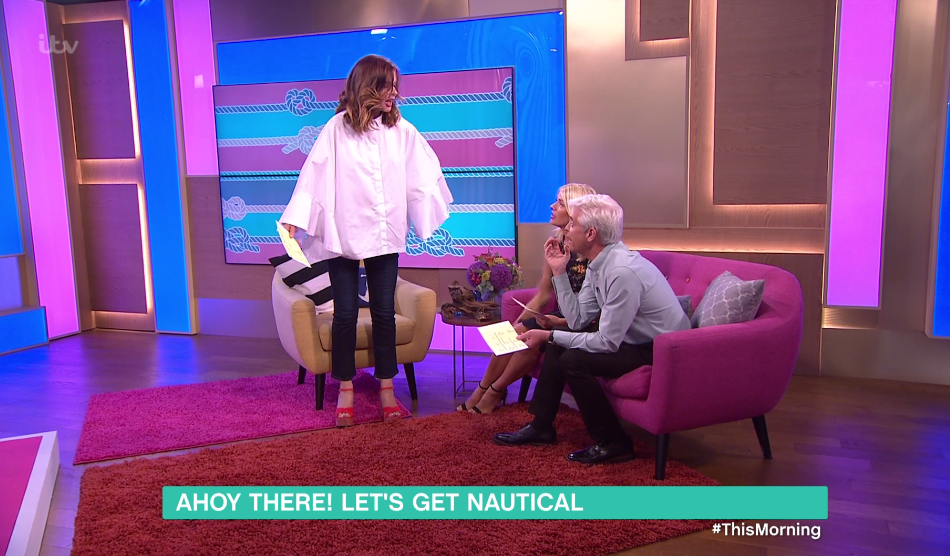  Phillip Schofield wasn't too impressed by Trinny's outfit choice on This Morning