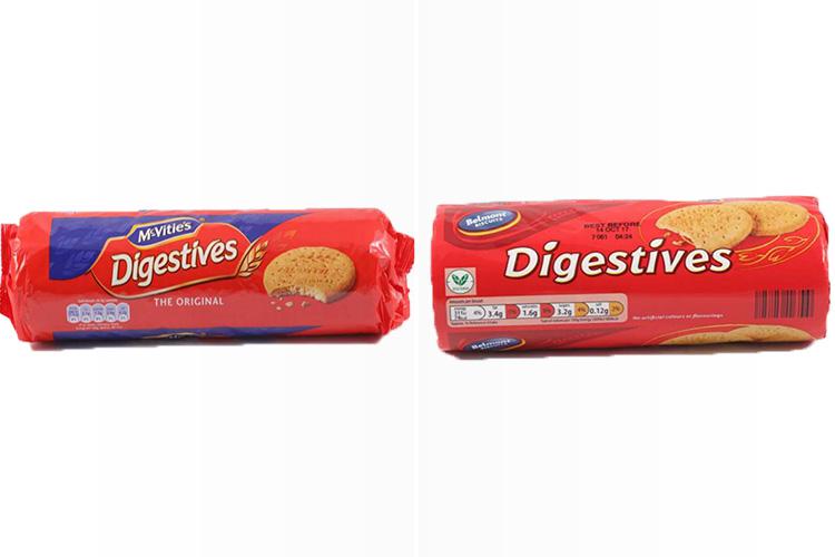  The study cited examples such as McVitie's digestives