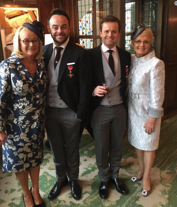 Ant and Dec celebrated with their mums as they were awarded their OBEs at Buckingham Palace back in January 