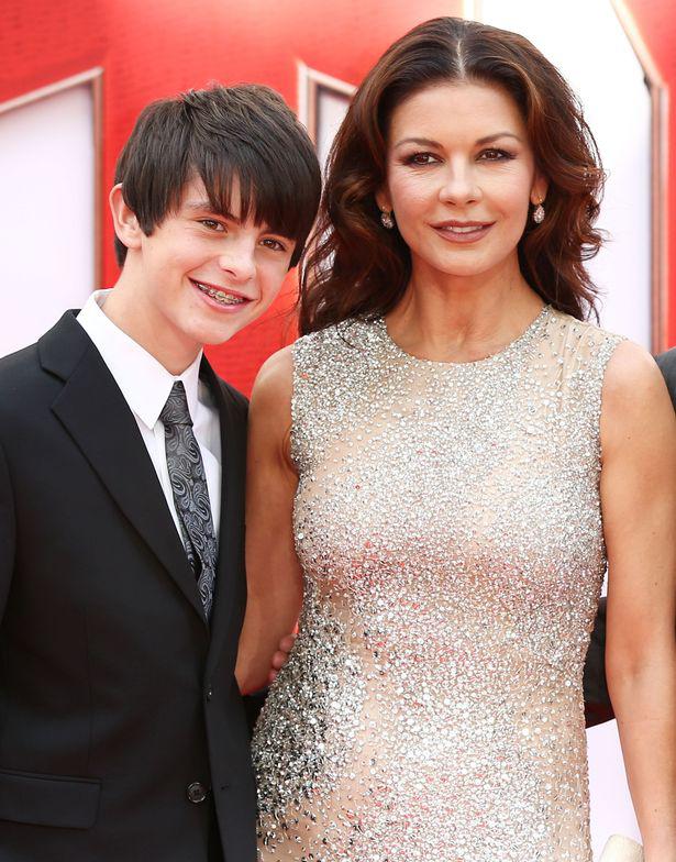  Catherine Zeta-Jones with son Dylan at a recent event