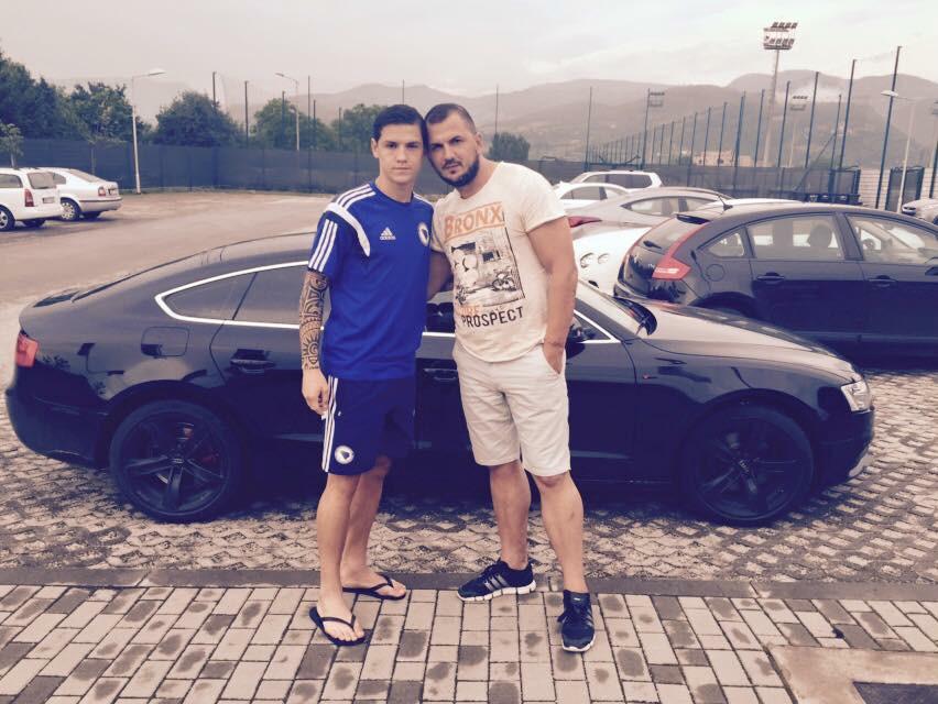 Mudamed Besic with father Meho who was shot twice in Bosnia