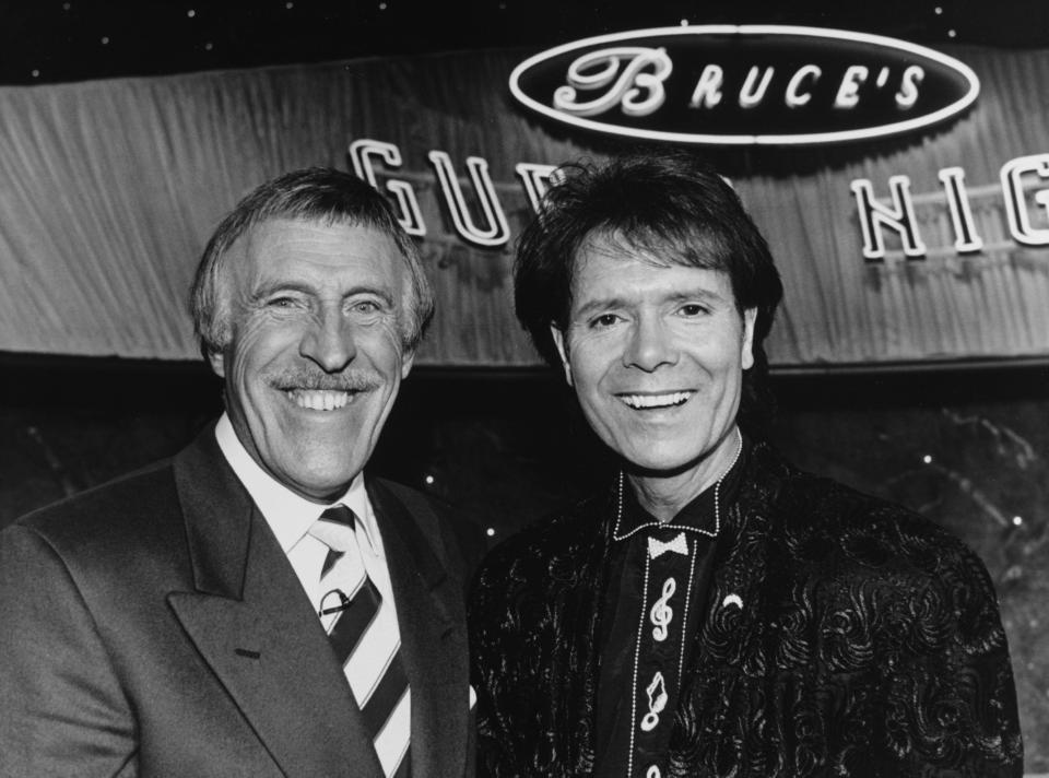  The star, pictured here with Cliff Richard, was a prime time icon