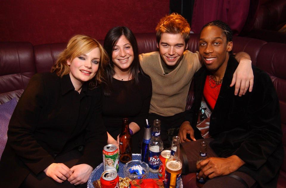  Lemar came third in Fame Academy behind Sinead Quinn (far left) and David Sneddon (second from right)