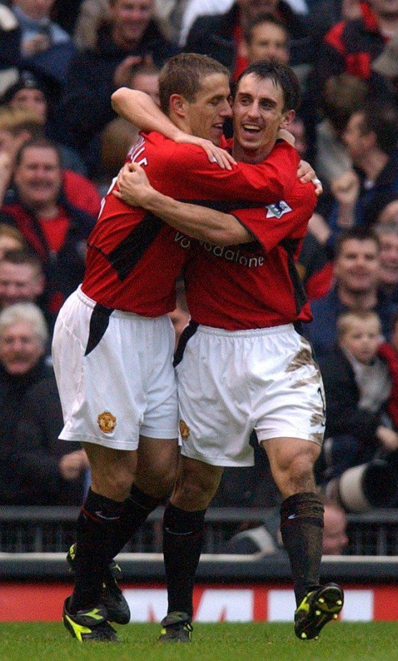 Gary and Phil Neville played many years together for Man United