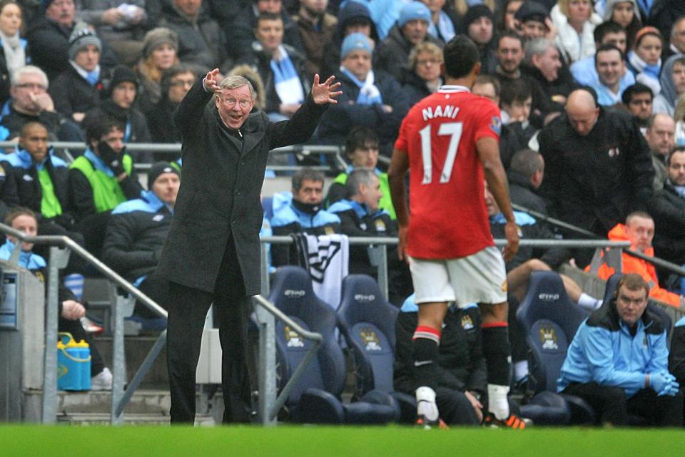  Nani said Sior Alex Ferguson used to shout at him but he was like a father-figure