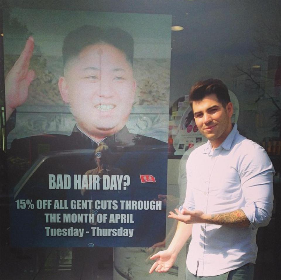  Karim Nabbach of M&M Hair Academy in Ealing was paid a sinister visit by embassy staff