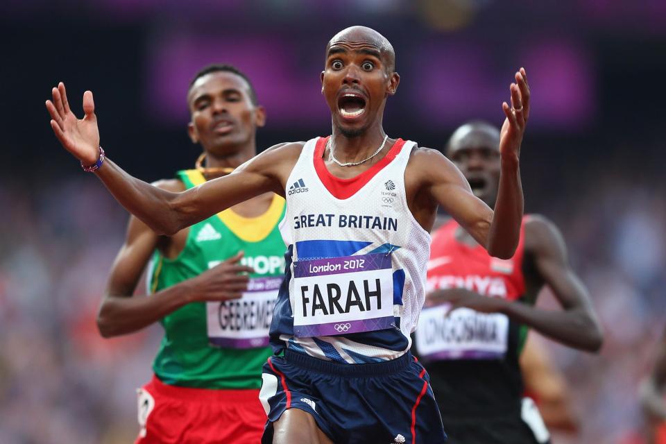 Farah destroyed his rivals on the final lap to win gold in the London 2012 5,00m